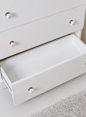 3-Drawer Camellia Dresser White