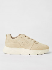 Suede Low Top Sneakers Beige