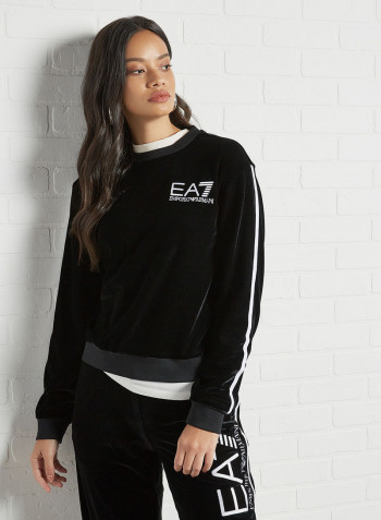 Velvet Track Suit أسود