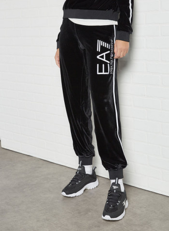 Velvet Track Suit Black