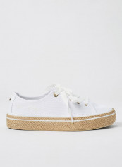 Vulcanised Platform Sneakers White