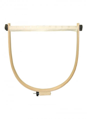 Wooden Half Hoop Beige/White 18x1.5x19inch