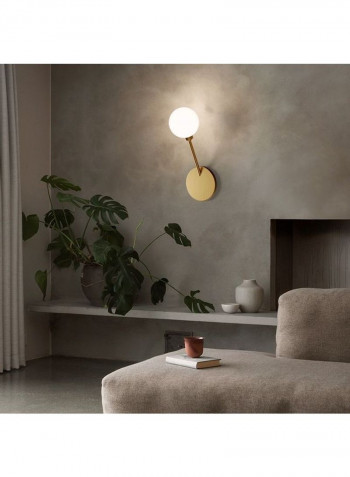 E27 LED Pure Copper Bedroom Bedside Wall Light Gold