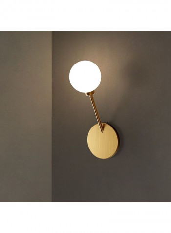 E27 LED Pure Copper Bedroom Bedside Wall Light Gold