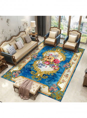 Floral Pattern Living Room Carpet Multicolour 120x160centimeter