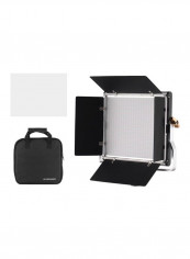 Portable Video Light Panel With Barn Door Kit Black