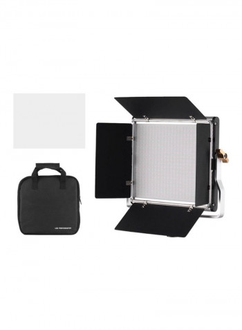 Portable Video Light Panel With Barn Door Kit Black