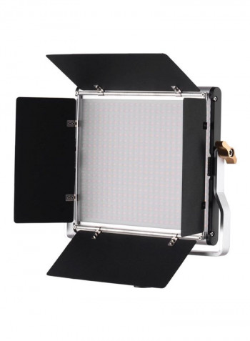 Portable Video Light Panel With Barn Door Kit Black