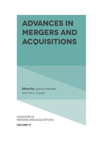 Advances In Mergers And Acquisitions Hardcover English by Sydney Finkelstein
