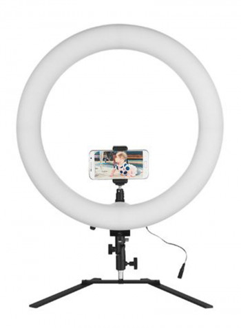 Dimmable Camera LED Photography Ring Light Black/White