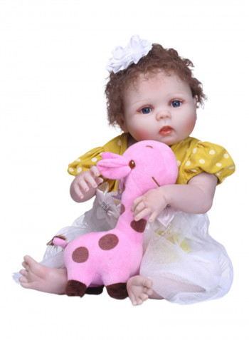 Cloth Body Lifelike Toddler Doll 47 x 15 x 23centimeter