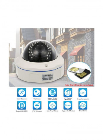 Wireless IR-Cut Surveillance Camera With TF Card And Sim Card Slot