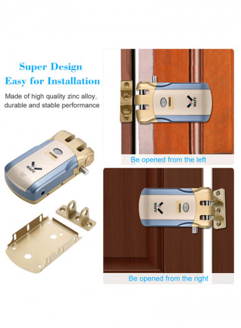 Wireless Smart Remote Control Electronic Lock Keyless Entry Door Lock Multicolour 1.076kg