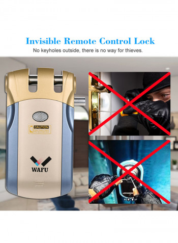 Wireless Smart Remote Control Electronic Lock Keyless Entry Door Lock Multicolour 1.076kg