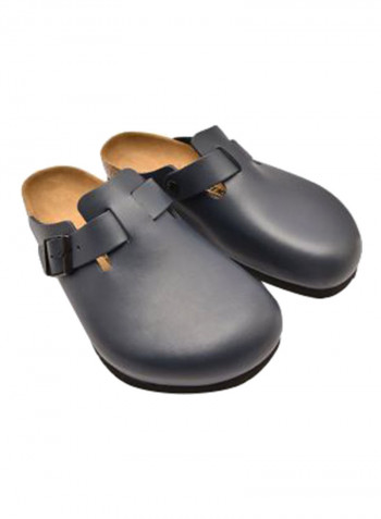 Buckle Detail Clogs Blue