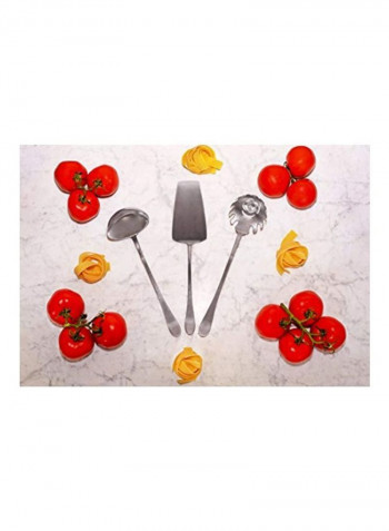 3-Piece Stainless Steel Utensil Set Silver