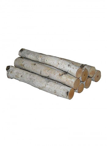Pack Of 8 Birch Log Beige/White/Black