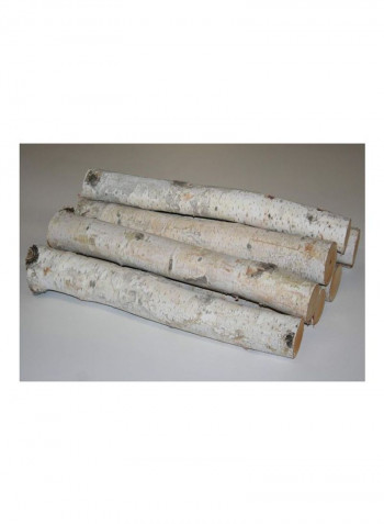 Pack Of 8 Birch Log Beige/White/Black