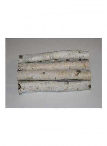 Pack Of 8 Birch Log Beige/White/Black