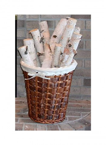 Pack Of 8 Birch Log Beige/White/Black
