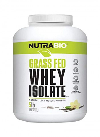 Grass Fed Whey Isolate Lean Muscle Protein - Vanilla Flavored