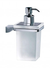 Glamour Collection Wall Mounted Square Soap Dispenser Chrome 1.3x3.1x6.3inch