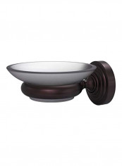 Waverly Place Collection Wall Mounted Soap Dish Brown/Clear 3x4.5x3.5inch