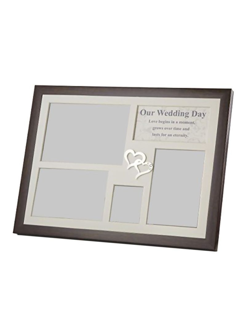 Wedding Day Collage Picture Frame Brown/Clear 15.5x0.5x11.5inch