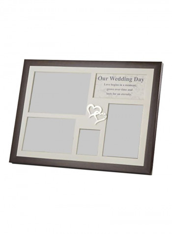 Wedding Day Collage Picture Frame Brown/Clear 15.5x0.5x11.5inch