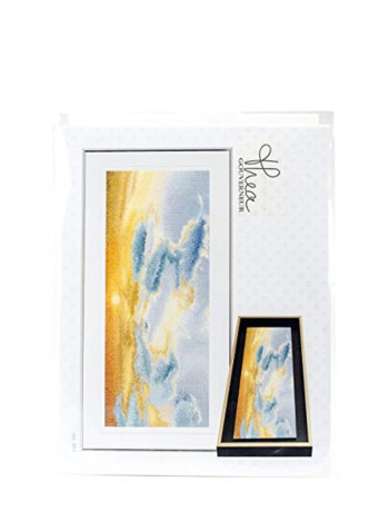 Sky Study IV Cross Stitch Kit Blue/Yellow