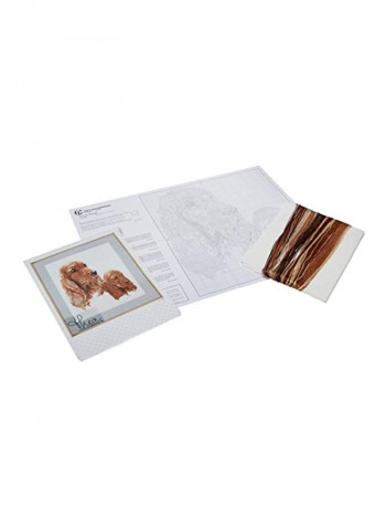 12 Count Counted Cross Stitch Kit Brown/White/Black