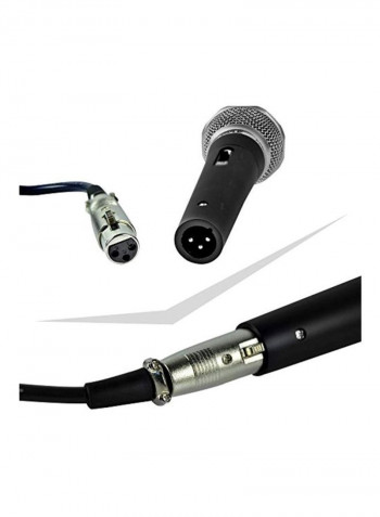 3-Piece Professional Dynamic Microphone Kit PDMICKT34 Black/Silver