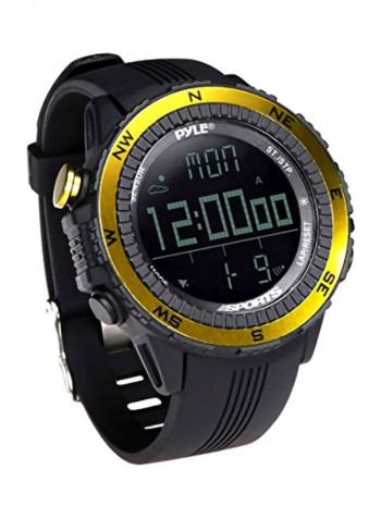 Digital Multifunction Sports Wrist Watch Black/Yellow