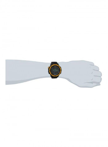 Digital Multifunction Sports Wrist Watch Black/Yellow