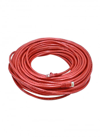 Cat6 Ethernet Patch Cable 100feet Red/Clear