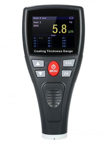 LCD Digital Paint Coating Gauge Black 27.00 X 6.50 X 19.50cm