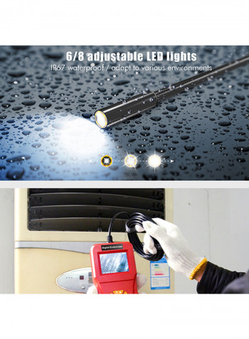 Inskam127 2.4 Inch Ips HD Screen Digital Detection Endoscope Industrial Household Handheld Endoscopes With LED's 24.3 x 22.3 x 5.2cm multicolour