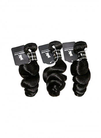 Pack Of 3 Brazilian Virgin Hair Extensions Black 12inch