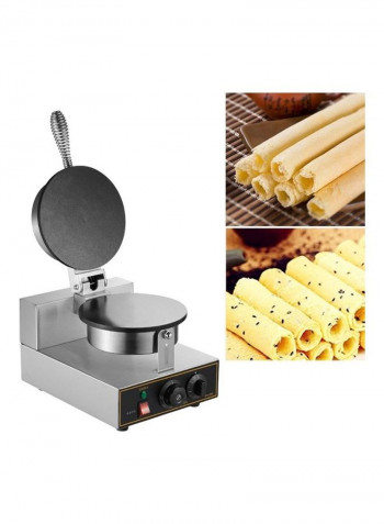 Stainless Steel Ice Cream Crisp Egg Roller Macine Black 32x18x25cm