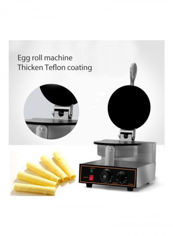 Stainless Steel Ice Cream Crisp Egg Roller Macine Black 32x18x25cm