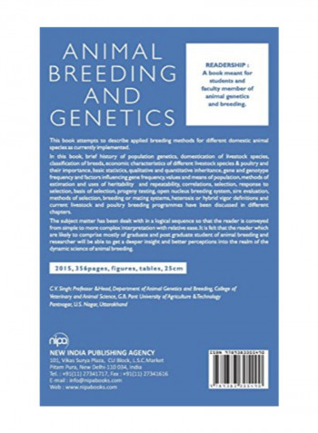 Animal Breeding And Genetics Hardcover