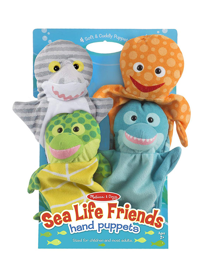 Melissa And Doug Sea Life Friends Plush Hand Puppets, Multicolor