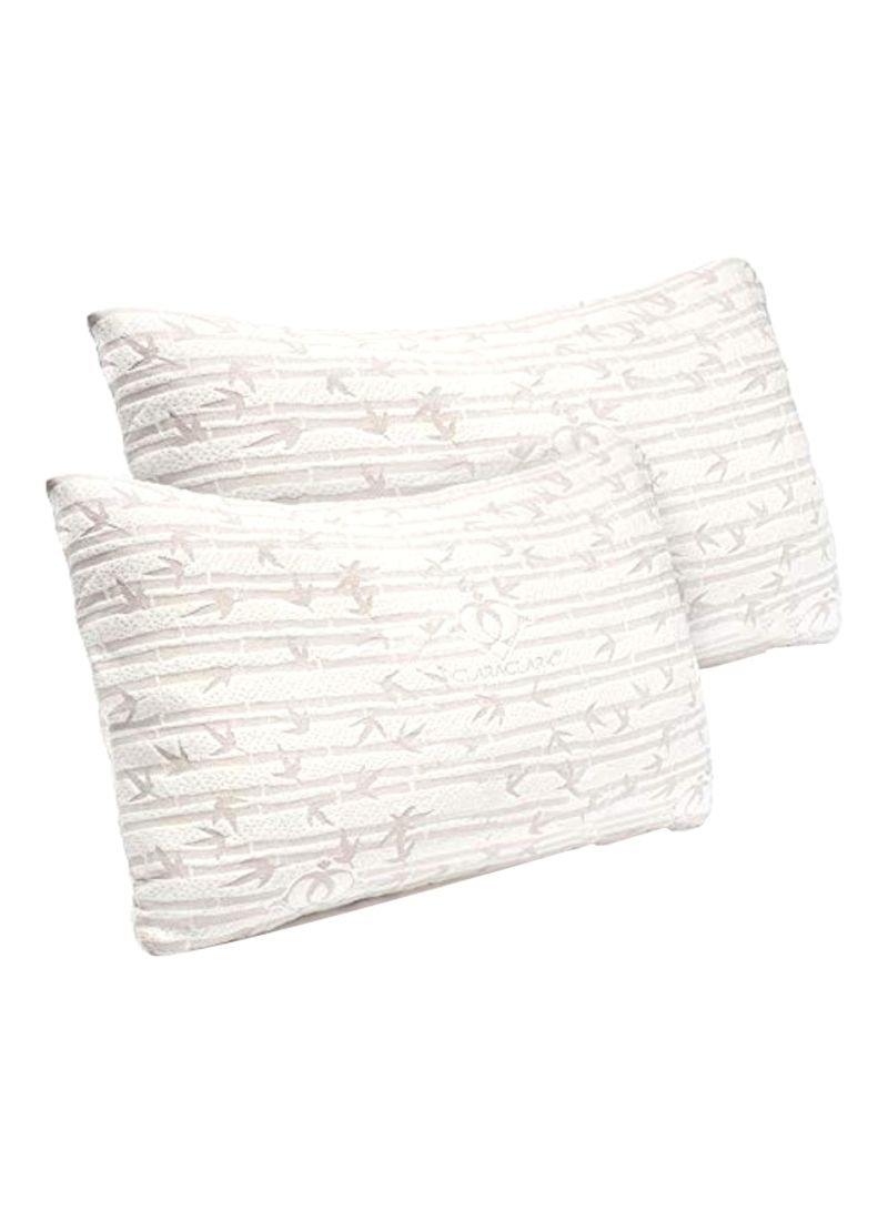 Pack Of 2 Bed Pillow With Cover Set White King
