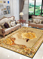 1 Piece Rug Anti-Skidding European Style Flower Print Soft Living Room Bedroom Floor Mat multicolour 120*160(W*L)cmcm