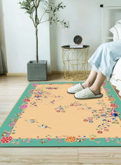 1 Piece Rug Anti-Skidding Flower Print Soft Living Room Bedroom Floor Mat multicolour 120*160(W*L)cmcm