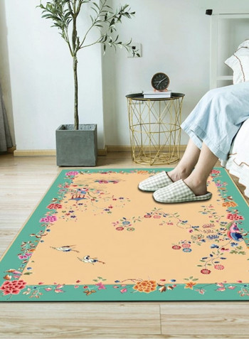 1 Piece Rug Anti-Skidding Flower Print Soft Living Room Bedroom Floor Mat multicolour 120*160(W*L)cmcm