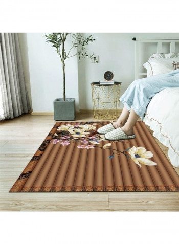 1 Piece Rug Anti-Skidding Flower Print Soft Living Room Bedroom Floor Mat multicolour 120*160(W*L)cmcm