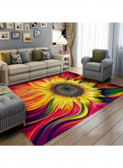 1 Piece Rug Anti-Skidding Sun Flower Print Soft Living Room Bedroom Floor Mat multicolour 120*160(W*L)cmcm