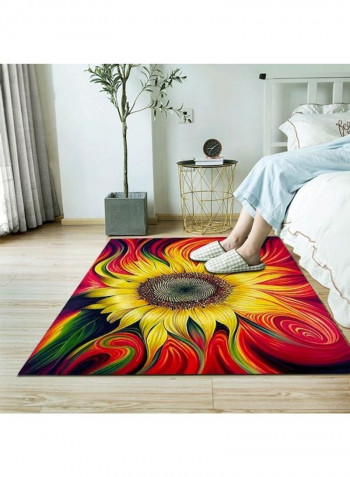 1 Piece Rug Anti-Skidding Sun Flower Print Soft Living Room Bedroom Floor Mat multicolour 120*160(W*L)cmcm