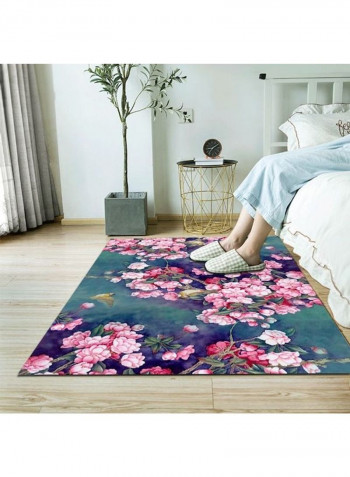 1 Piece Rug Anti-Skidding Flower Print Soft Living Room Bedroom Floor Mat multicolour 120*160(W*L)cmcm
